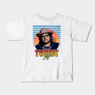 jeff tweedy retro style flyer vintage Kids T-Shirt